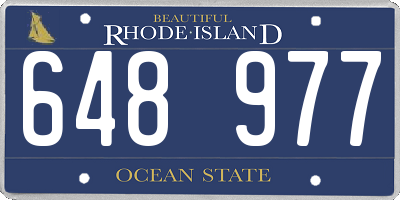 RI license plate 648977