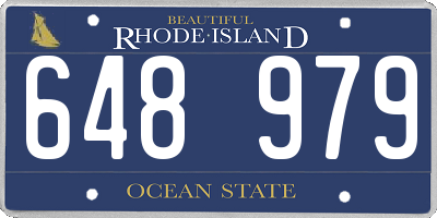 RI license plate 648979