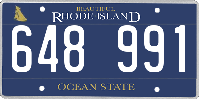 RI license plate 648991