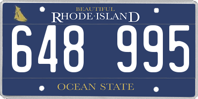 RI license plate 648995