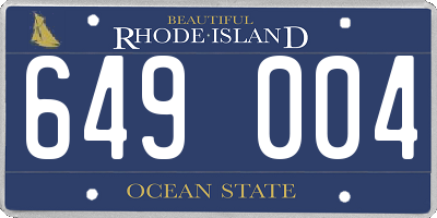 RI license plate 649004