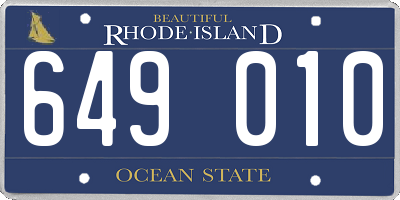 RI license plate 649010