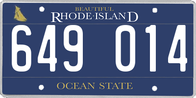 RI license plate 649014