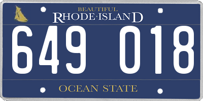 RI license plate 649018