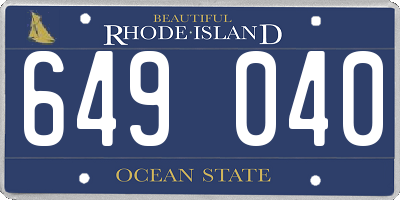 RI license plate 649040