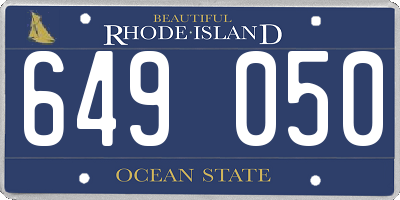 RI license plate 649050