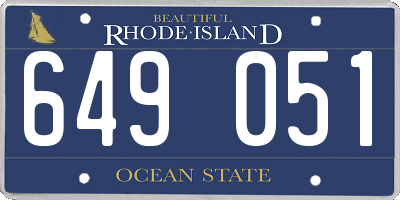RI license plate 649051