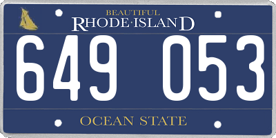 RI license plate 649053