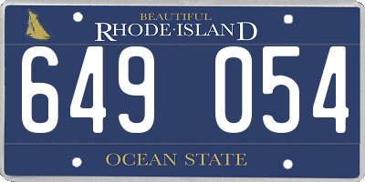 RI license plate 649054