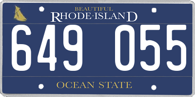 RI license plate 649055