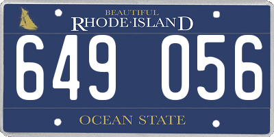 RI license plate 649056