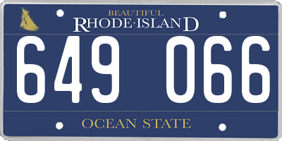 RI license plate 649066