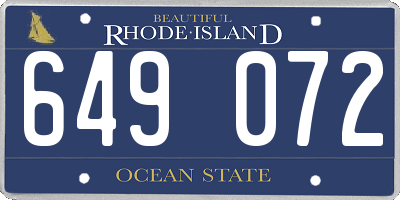 RI license plate 649072