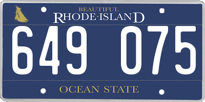 RI license plate 649075