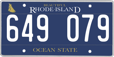 RI license plate 649079