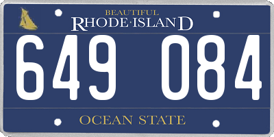 RI license plate 649084
