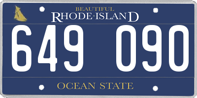 RI license plate 649090