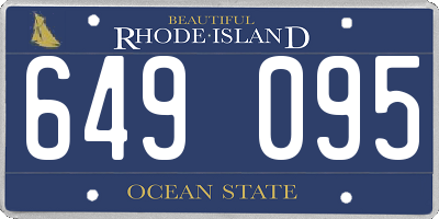RI license plate 649095