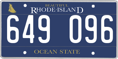 RI license plate 649096
