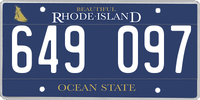 RI license plate 649097