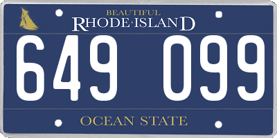RI license plate 649099