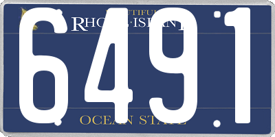RI license plate 6491