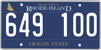 RI license plate 649100