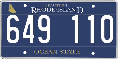 RI license plate 649110