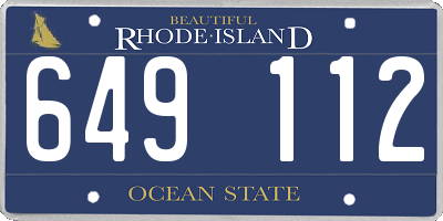 RI license plate 649112