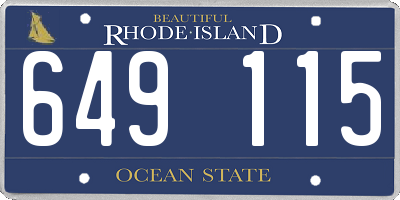 RI license plate 649115