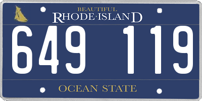 RI license plate 649119