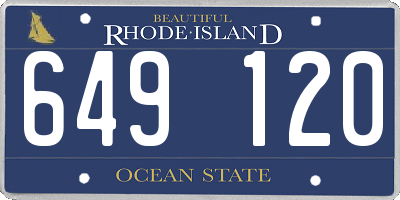 RI license plate 649120