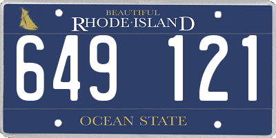 RI license plate 649121