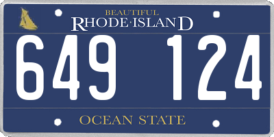 RI license plate 649124