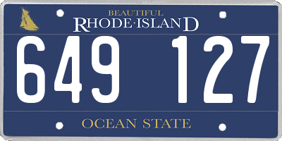 RI license plate 649127