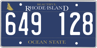 RI license plate 649128