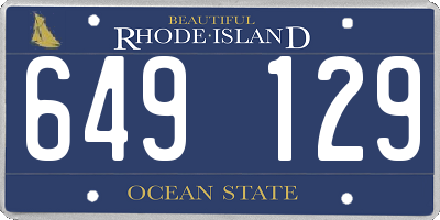 RI license plate 649129