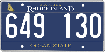 RI license plate 649130