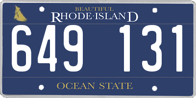 RI license plate 649131