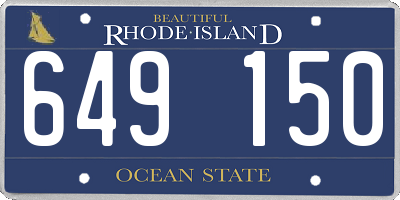 RI license plate 649150