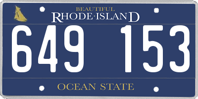 RI license plate 649153
