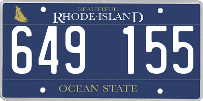 RI license plate 649155