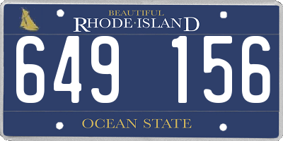 RI license plate 649156