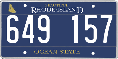 RI license plate 649157