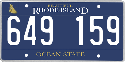 RI license plate 649159