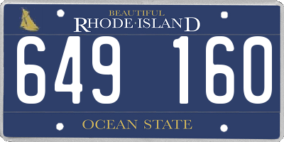 RI license plate 649160