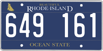 RI license plate 649161