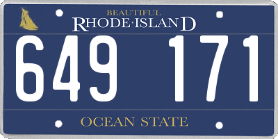 RI license plate 649171