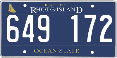 RI license plate 649172
