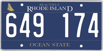 RI license plate 649174